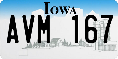 IA license plate AVM167