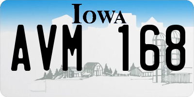 IA license plate AVM168