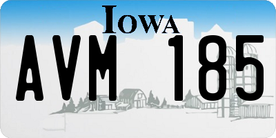 IA license plate AVM185