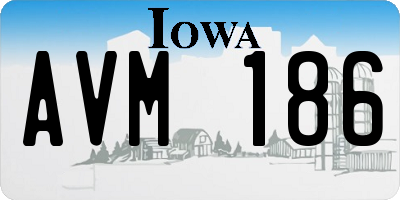 IA license plate AVM186