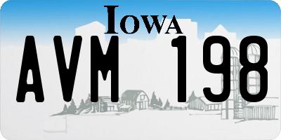 IA license plate AVM198
