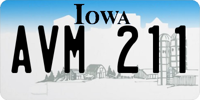 IA license plate AVM211