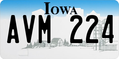 IA license plate AVM224