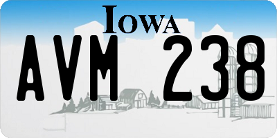 IA license plate AVM238