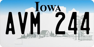 IA license plate AVM244