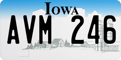 IA license plate AVM246