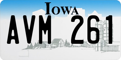 IA license plate AVM261