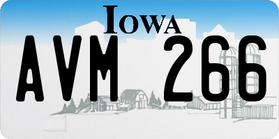 IA license plate AVM266