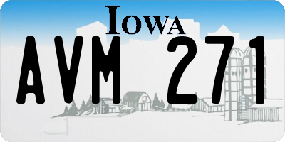 IA license plate AVM271