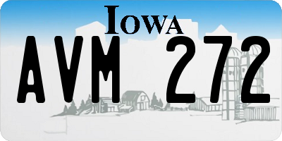 IA license plate AVM272