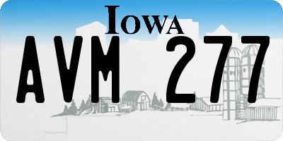 IA license plate AVM277