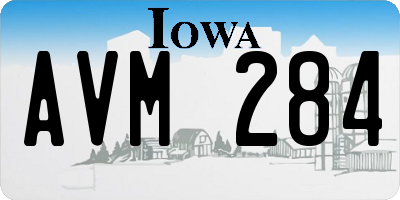 IA license plate AVM284