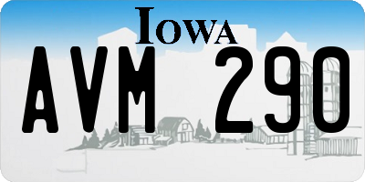 IA license plate AVM290