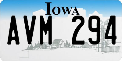 IA license plate AVM294