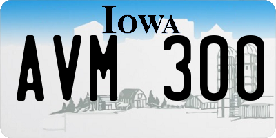 IA license plate AVM300