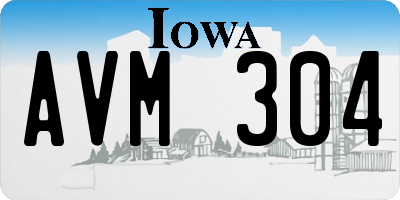 IA license plate AVM304