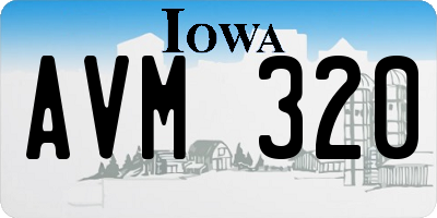 IA license plate AVM320