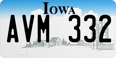 IA license plate AVM332