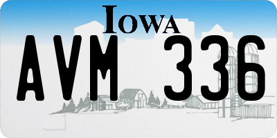 IA license plate AVM336