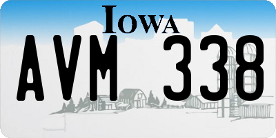 IA license plate AVM338