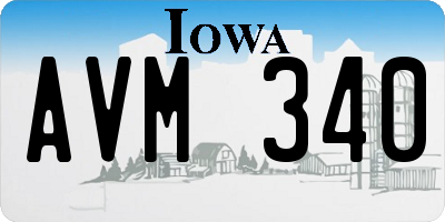 IA license plate AVM340