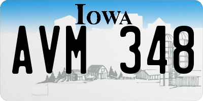 IA license plate AVM348