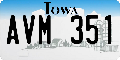 IA license plate AVM351
