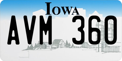 IA license plate AVM360