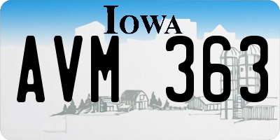 IA license plate AVM363