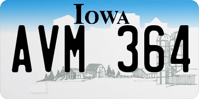 IA license plate AVM364