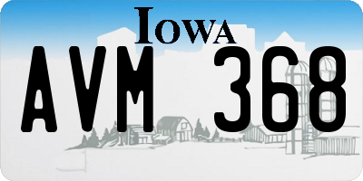 IA license plate AVM368