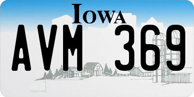 IA license plate AVM369