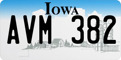 IA license plate AVM382