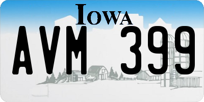IA license plate AVM399