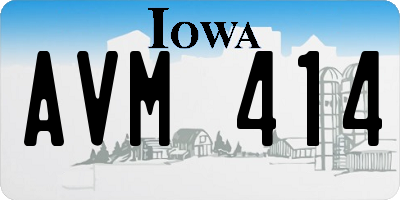 IA license plate AVM414
