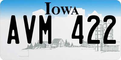 IA license plate AVM422