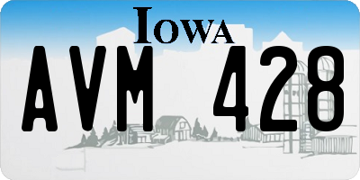 IA license plate AVM428