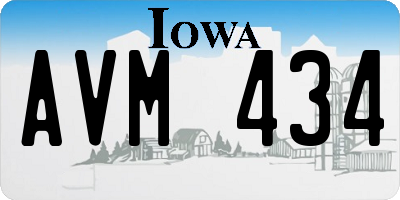 IA license plate AVM434