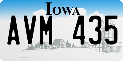 IA license plate AVM435