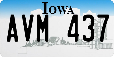 IA license plate AVM437