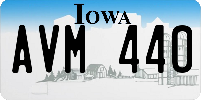 IA license plate AVM440