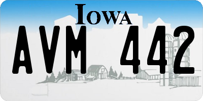 IA license plate AVM442