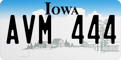 IA license plate AVM444