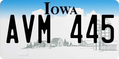 IA license plate AVM445