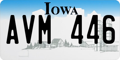 IA license plate AVM446