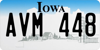 IA license plate AVM448