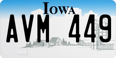 IA license plate AVM449