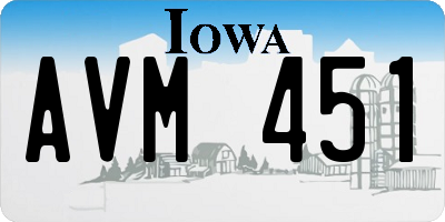 IA license plate AVM451