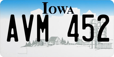 IA license plate AVM452