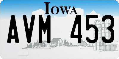 IA license plate AVM453